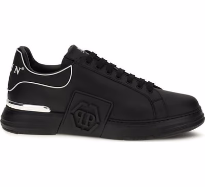 Black Calf Leather Bos Taurus Low Top Sneakers
