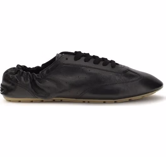 Saint Laurent Black Calf Leather Bos Taurus Athletic Sneakers