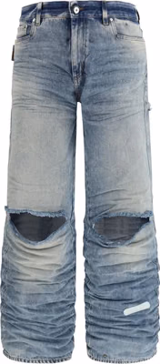 Blue Viscose Relaxed Fit Jeans