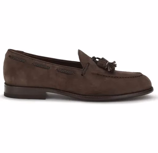 Fratelli Rossetti Brown Calf Leather Bos Taurus Slip-On Loafers