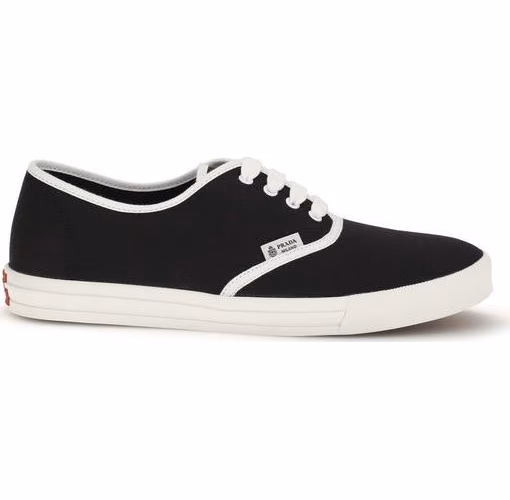 Prada Black Cotton Athletic Sneakers