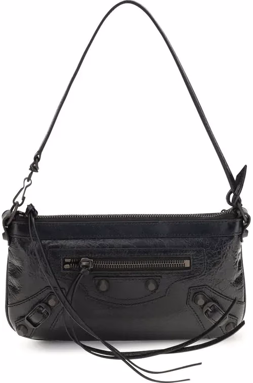 Balenciaga Black Lamb Ovis Aries Aries Shoulder Bag