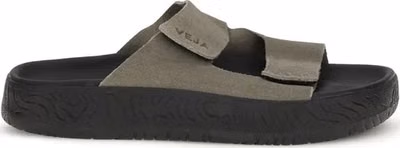 Bicolor Calf Leather Bos Taurus Flat Sandals