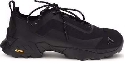 Black Polyester Athletic Sneakers
