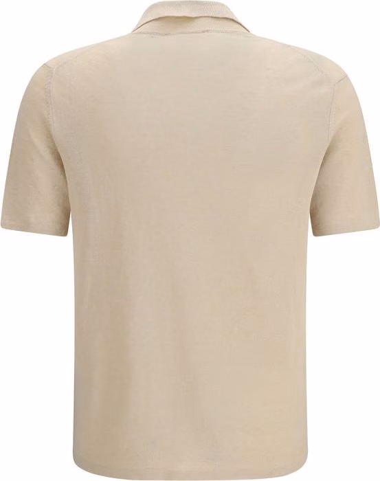Roberto Collina Beige Linen Polo Shirt