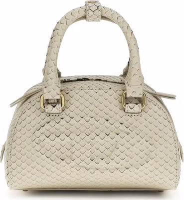Beige Calf Leather Bos Taurus Handbag