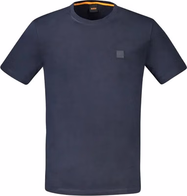 Blue Cotton Men T-Shirt