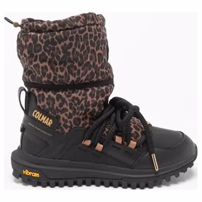 Black Polyester Ankle Boots
