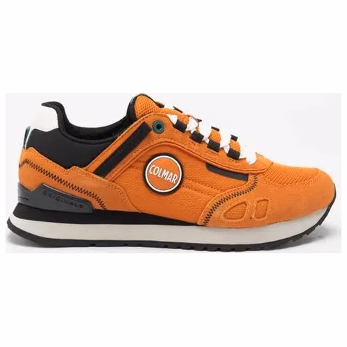 Colmar Orange Leather Athletic Sneakers