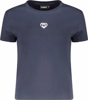 Blue Cotton Women's T-Shirt