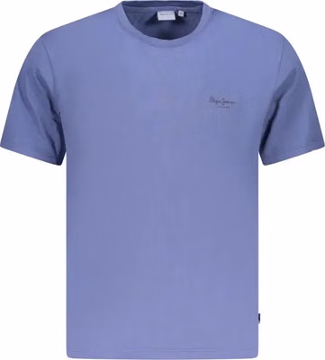 Blue Cotton Men's T-Shirt
