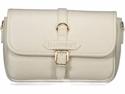 Bianco Polyurethane Women Handbag