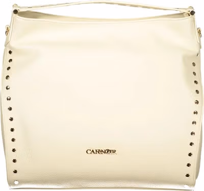 Beige Polyurethane Women Shoulder Bag