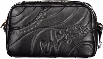 Black Polyurethane Women Handbag
