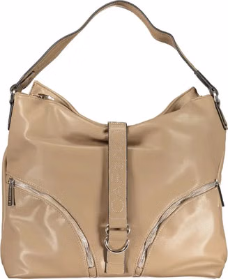 Brown Polyurethane Women's Bag