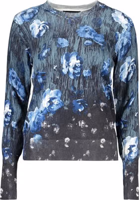 Blue Viscosa Women Sweater