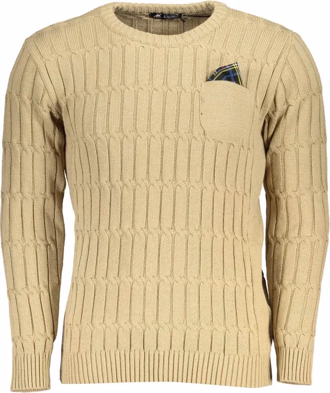 U.S. Grand Polo Beige Acrylic Men Sweater