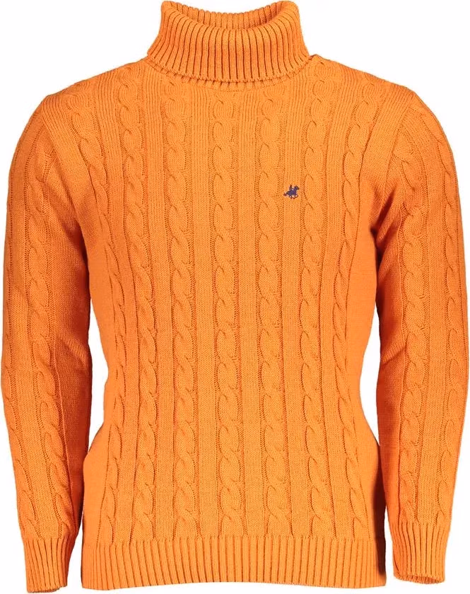 U.S. Grand Polo Arancione Acrylic Men Sweater