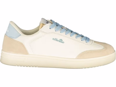 White Polyurethane Women Sneaker