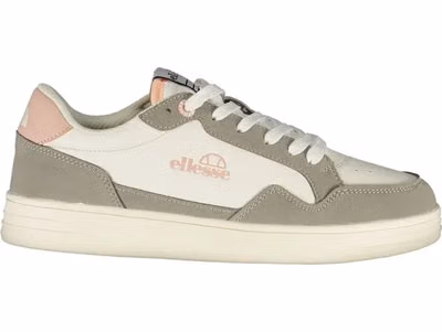 White Polyurethane Women Sneaker