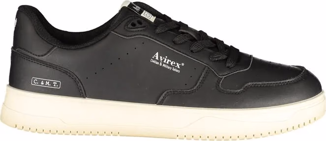 Avirex Black Polyurethane Men Sneaker