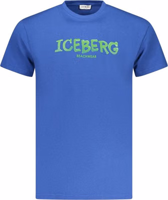 Blue Cotton Men's T-Shirt