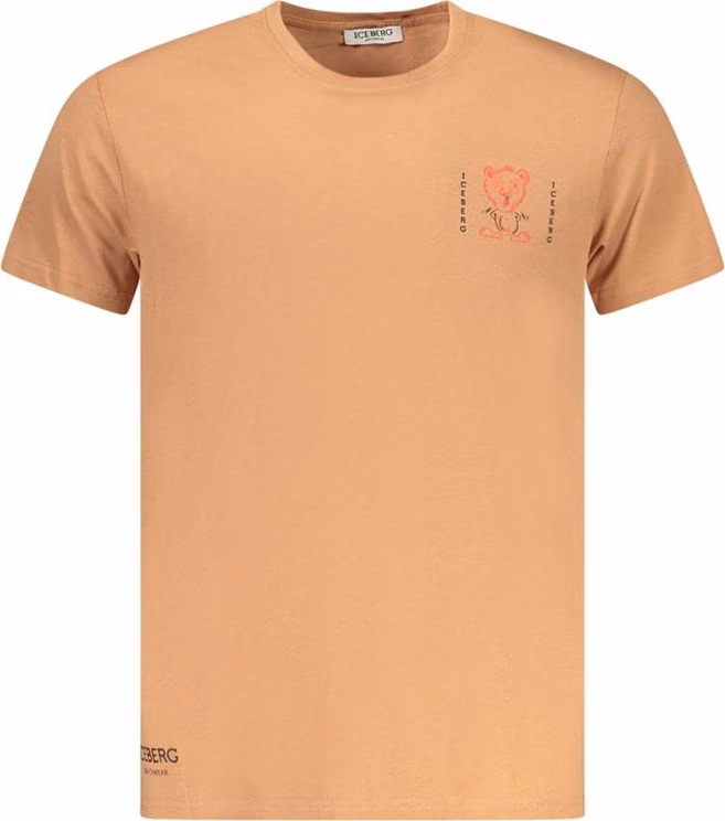 Iceberg Marrone Cotton Men T-Shirt