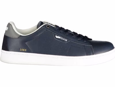 Blue Polyurethane Men Sneaker