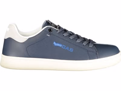 Blue Polyurethane Men Sneaker