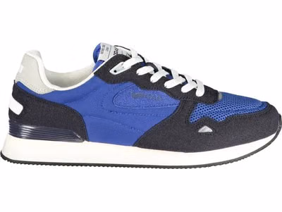 Blue Polyester Men Sneaker