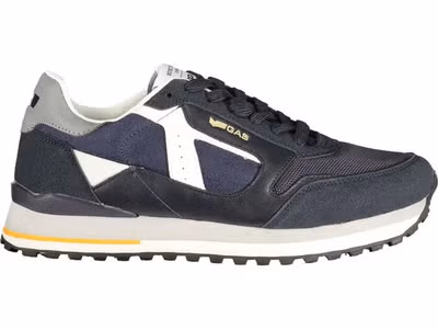 Blue Polyurethane Men Sneaker
