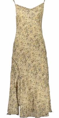 Beige Polyester Women Dress