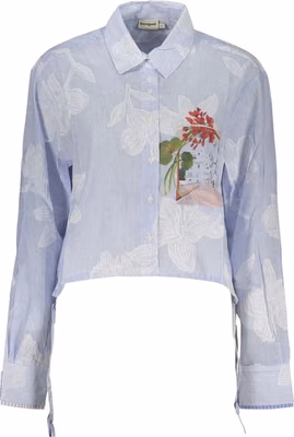 Azzurro Cotton Women Shirt