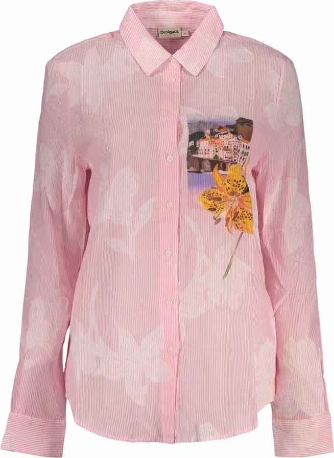 Desigual Pink Cotton Women Shirt