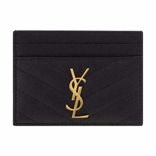 Saint Laurent Black Calf Leather Bos Taurus Wallet