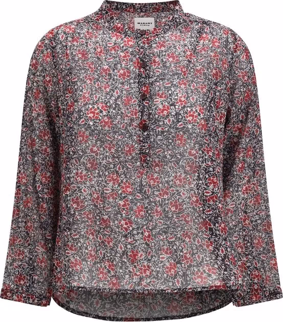 Isabel Marant Étoile Purple Cotton Pattern Shirt