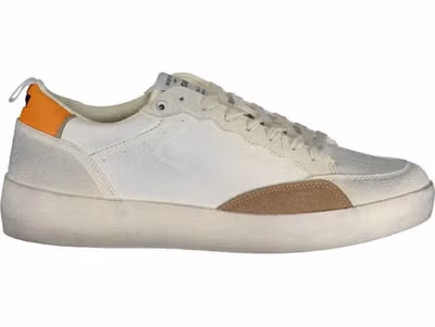 White Polyurethane Men Sneaker