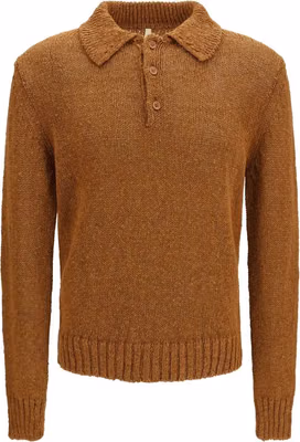 Brown Cotton Polo Shirt