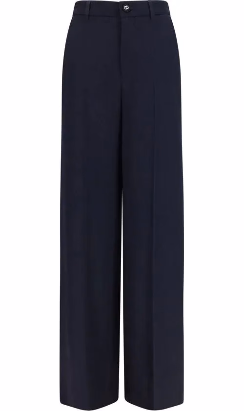 Gucci Blue Viscose Casual Pants