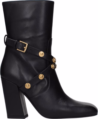 Black Leather Ankle Boots