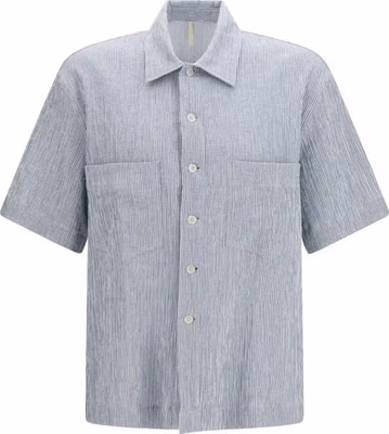Blue Cotton Pattern Shirt