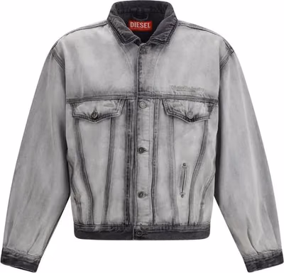 Gray Cotton Denim Jacket