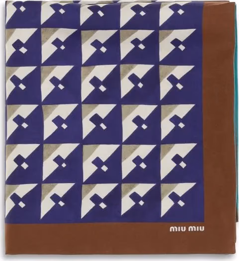 Miu Miu Multicolor Silk Scarf