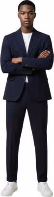Blue Cotton Two-Piece Suit