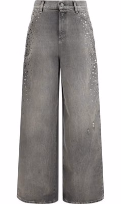 Gray Cotton Jeans Denim