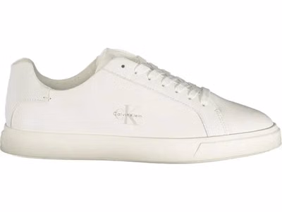 White Polyurethane Women Sneaker