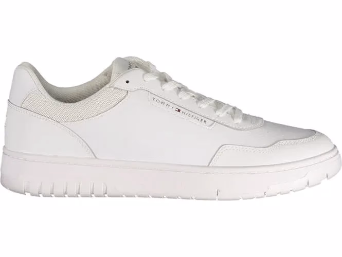 Tommy Hilfiger White Polyurethane Men Sneaker