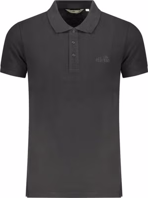 Black Cotton Men Polo Shirt