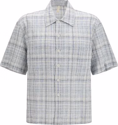 Blue Cotton Pattern Shirt