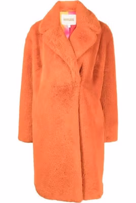 Orange Faux Fur Coat
